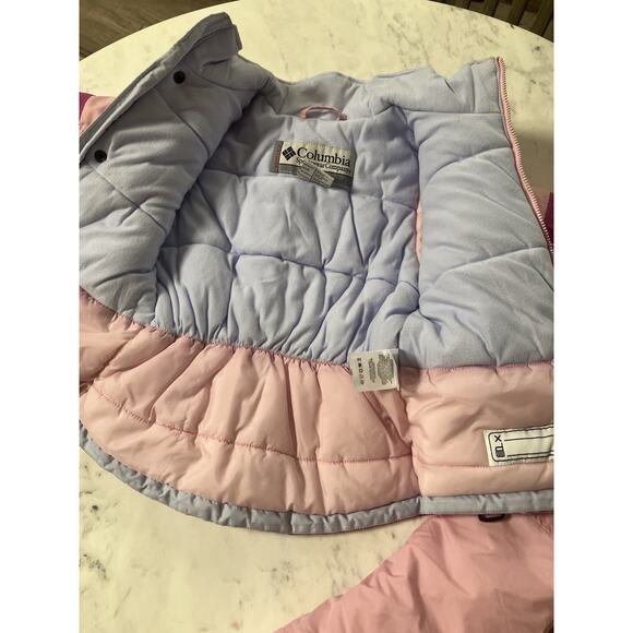 VTG Columbia Vertex Girl 2T Thermal Suit Coat Snow Bibs Overall Jacket Toddler - Picture 12 of 14